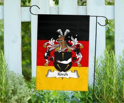 ScotsTee Shop Germans Kirch Coat of Arms on Germany Flag Garden Flag/ House Flag