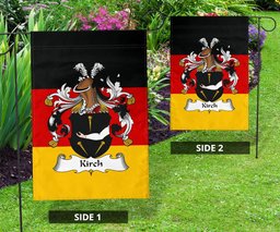 ScotsTee Shop Germans Kirch Coat of Arms on Germany Flag Garden Flag/ House Flag