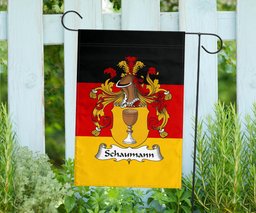 ScotsTee Shop Germans Schaumann Coat of Arms on Germany Flag Garden Flag/ House Flag