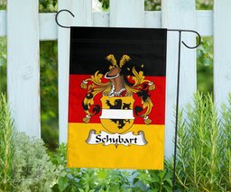 ScotsTee Shop Germans Schubart Coat of Arms on Germany Flag Garden Flag/ House Flag