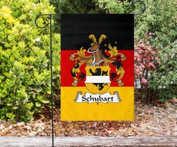 ScotsTee Shop Germans Schubart Coat of Arms on Germany Flag Garden Flag/ House Flag