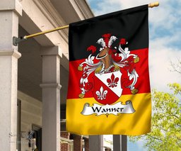ScotsTee Shop Germans Wanner Coat of Arms on Germany Flag Garden Flag/ House Flag