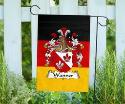 ScotsTee Shop Germans Wanner Coat of Arms on Germany Flag Garden Flag/ House Flag