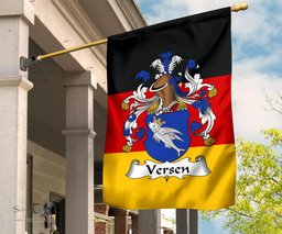 ScotsTee Shop Germans Versen Coat of Arms on Germany Flag Garden Flag/ House Flag
