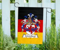 ScotsTee Shop Germans Lowenberg Coat of Arms on Germany Flag Garden Flag/ House Flag