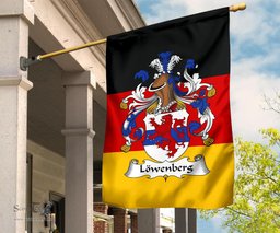 ScotsTee Shop Germans Lowenberg Coat of Arms on Germany Flag Garden Flag/ House Flag