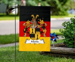 ScotsTee Shop Germans Mantz Coat of Arms on Germany Flag Garden Flag/ House Flag