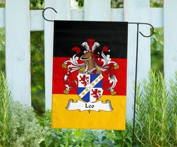 ScotsTee Shop Germans Leo Coat of Arms on Germany Flag Garden Flag/ House Flag