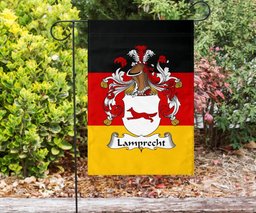 ScotsTee Shop Germans Lamprecht Coat of Arms on Germany Flag Garden Flag/ House Flag