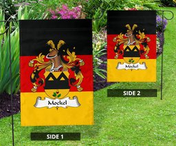 ScotsTee Shop Germans Mockel Coat of Arms on Germany Flag Garden Flag/ House Flag