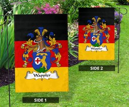 ScotsTee Shop Germans Wappler Coat of Arms on Germany Flag Garden Flag/ House Flag