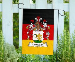 ScotsTee Shop Germans Langguth Coat of Arms on Germany Flag Garden Flag/ House Flag
