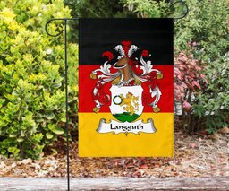 ScotsTee Shop Germans Langguth Coat of Arms on Germany Flag Garden Flag/ House Flag