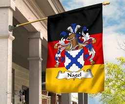 ScotsTee Shop Germans Nagel Coat of Arms on Germany Flag Garden Flag/ House Flag