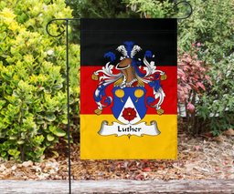 ScotsTee Shop Germans Luther Coat of Arms on Germany Flag Garden Flag/ House Flag