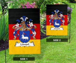 ScotsTee Shop Germans Lampel Coat of Arms on Germany Flag Garden Flag/ House Flag