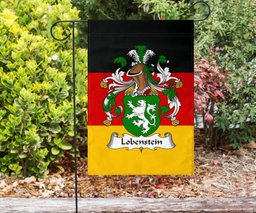 ScotsTee Shop Germans Lobenstein Coat of Arms on Germany Flag Garden Flag/ House Flag