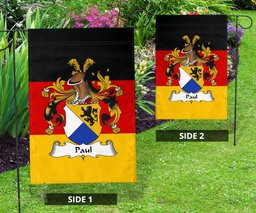 ScotsTee Shop Germans Paul Coat of Arms on Germany Flag Garden Flag/ House Flag