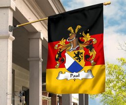 ScotsTee Shop Germans Paul Coat of Arms on Germany Flag Garden Flag/ House Flag