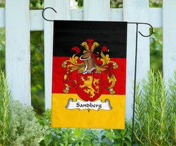 ScotsTee Shop Germans Sandberg Coat of Arms on Germany Flag Garden Flag/ House Flag