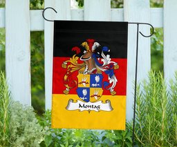 ScotsTee Shop Germans Montag Coat of Arms on Germany Flag Garden Flag/ House Flag