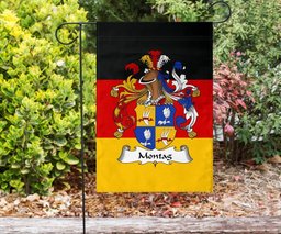 ScotsTee Shop Germans Montag Coat of Arms on Germany Flag Garden Flag/ House Flag