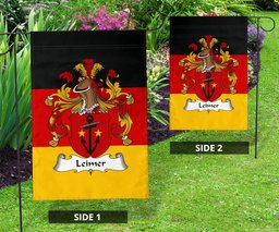 ScotsTee Shop Germans Leimer Coat of Arms on Germany Flag Garden Flag/ House Flag