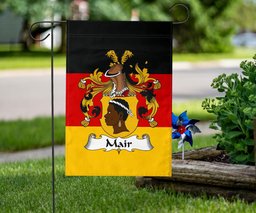 ScotsTee Shop Germans Mair Coat of Arms on Germany Flag Garden Flag/ House Flag