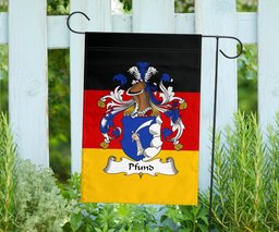 ScotsTee Shop Germans Pfund Coat of Arms on Germany Flag Garden Flag/ House Flag