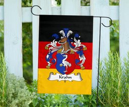 ScotsTee Shop Germans Krahn Coat of Arms on Germany Flag Garden Flag/ House Flag