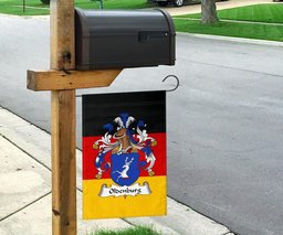 ScotsTee Shop Germans Oldenburg Coat of Arms on Germany Flag Garden Flag/ House Flag