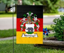 ScotsTee Shop Germans Niemeyer Coat of Arms on Germany Flag Garden Flag/ House Flag