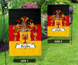 ScotsTee Shop Germans Krebs Coat of Arms on Germany Flag Garden Flag/ House Flag