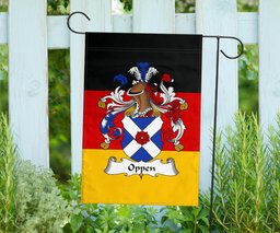 ScotsTee Shop Germans Oppen Coat of Arms on Germany Flag Garden Flag/ House Flag