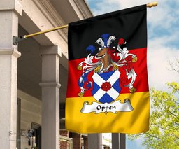ScotsTee Shop Germans Oppen Coat of Arms on Germany Flag Garden Flag/ House Flag