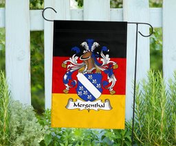 ScotsTee Shop Germans Mergenthal Coat of Arms on Germany Flag Garden Flag/ House Flag