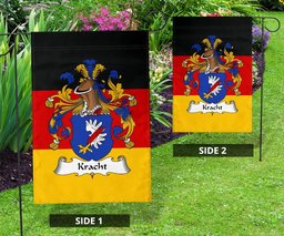 ScotsTee Shop Germans Kracht Coat of Arms on Germany Flag Garden Flag/ House Flag