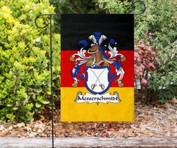 ScotsTee Shop Germans Messerschmidt Coat of Arms on Germany Flag Garden Flag/ House Flag