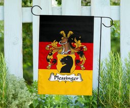 ScotsTee Shop Germans Plessinger Coat of Arms on Germany Flag Garden Flag/ House Flag