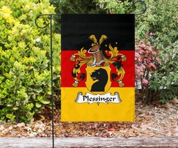 ScotsTee Shop Germans Plessinger Coat of Arms on Germany Flag Garden Flag/ House Flag