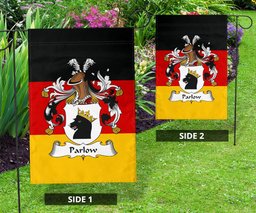 ScotsTee Shop Germans Parlow Coat of Arms on Germany Flag Garden Flag/ House Flag