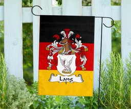 ScotsTee Shop Germans Lang Coat of Arms on Germany Flag Garden Flag/ House Flag