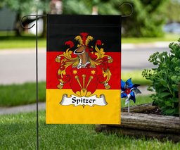 ScotsTee Shop Germans Spitzer Coat of Arms on Germany Flag Garden Flag/ House Flag