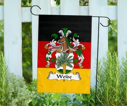 ScotsTee Shop Germans Weide Coat of Arms on Germany Flag Garden Flag/ House Flag