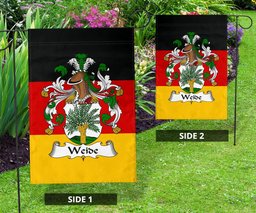 ScotsTee Shop Germans Weide Coat of Arms on Germany Flag Garden Flag/ House Flag