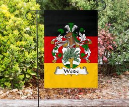 ScotsTee Shop Germans Weide Coat of Arms on Germany Flag Garden Flag/ House Flag