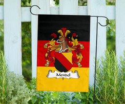 ScotsTee Shop Germans Mendel Coat of Arms on Germany Flag Garden Flag/ House Flag