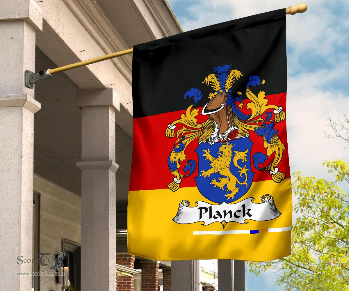 ScotsTee Shop Germans Planck Coat of Arms on Germany Flag Garden Flag/ House Flag