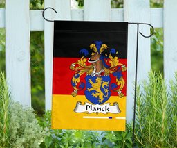 ScotsTee Shop Germans Planck Coat of Arms on Germany Flag Garden Flag/ House Flag