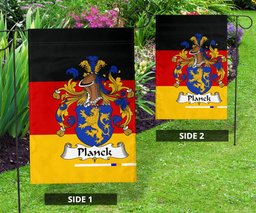 ScotsTee Shop Germans Planck Coat of Arms on Germany Flag Garden Flag/ House Flag
